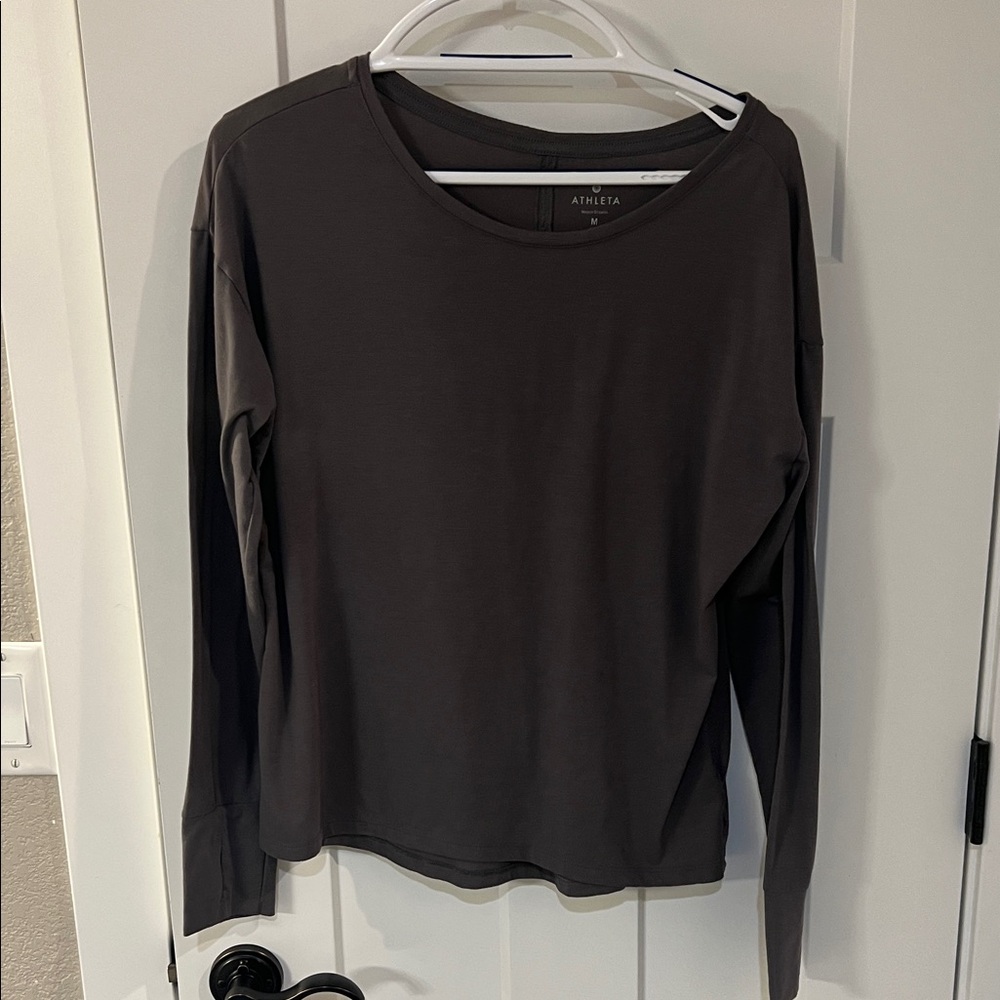 Athleta Dark Gray Long Sleeve Top